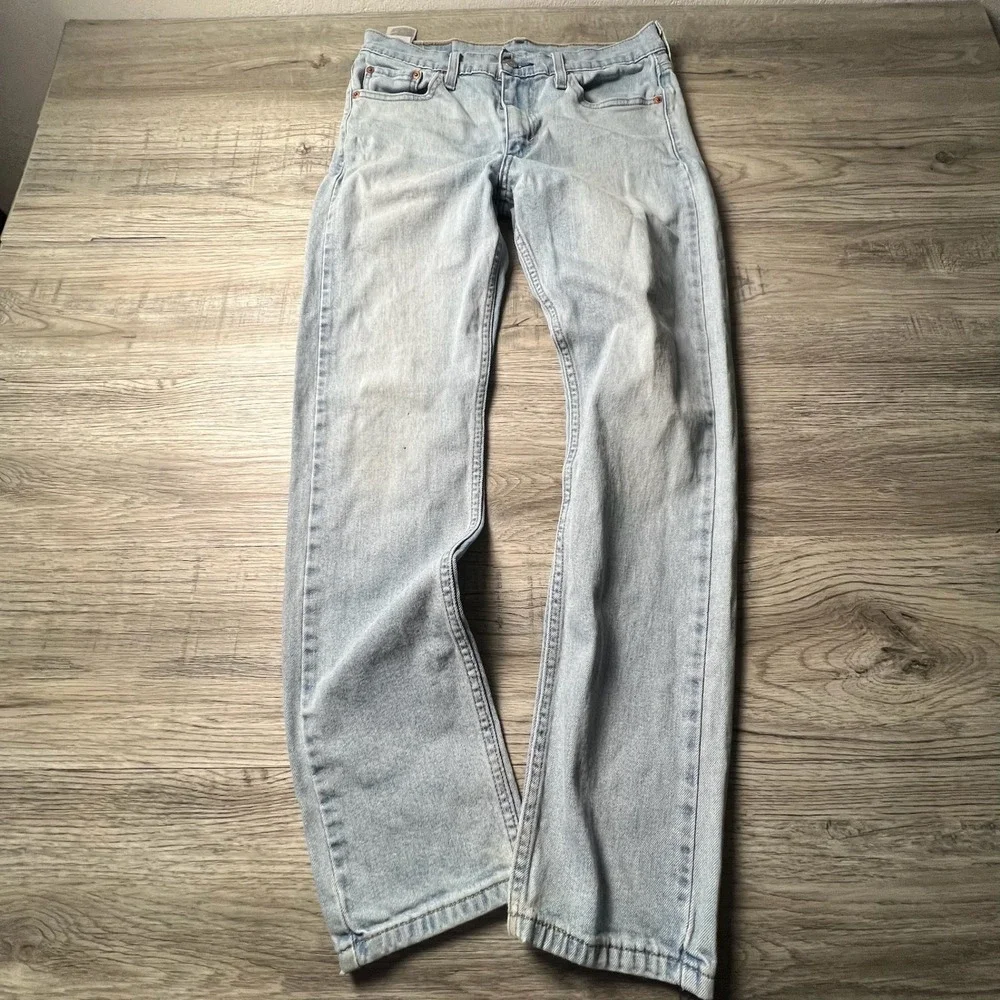 Levi's 510 Skinny Jeans Mens‎ 31x29 Light Wash Blue Denim Stretch Tapered Pants